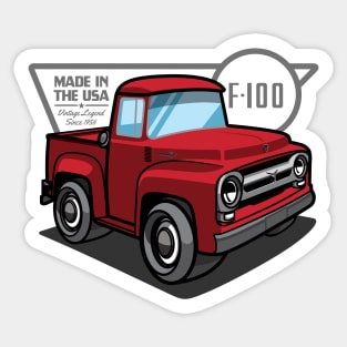 Vermilion Red F100 - 1956 Sticker